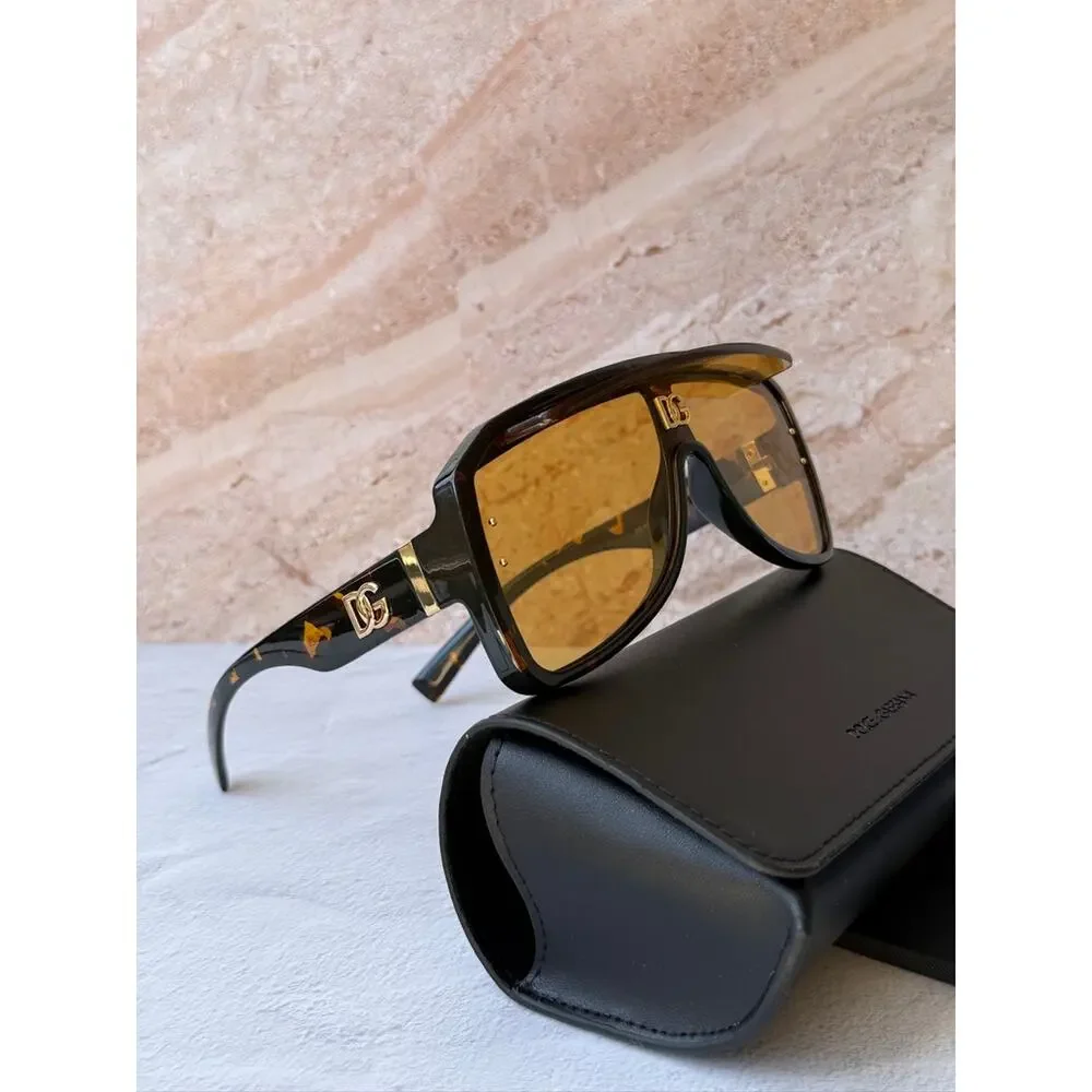 NEW Dolce & Gabbana DG6205 Brown Visor Sunglasses $425